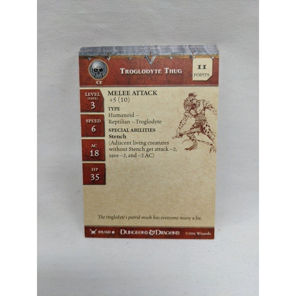 Lot Of (12) Dungeons And Dragons War Drums Miniatures Game Stat Cards